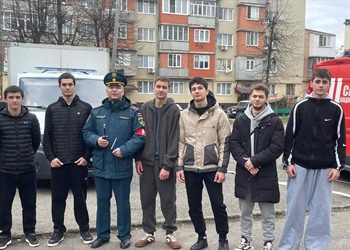 Студенты кафедры «Экологии и техносферной безопасности» СКГМИ приняли участие в пожарно-тактических учениях в 16-ти этажном жилом доме